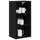 vidaXL Függő szekrény tárolóval Fekete tölgy 40 x 29,5 x 80 cm Faanyag