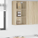 vidaXL Függő szekrény tárolóval Sonoma tölgy 40 x 29,5 x 80 cm Faanyag