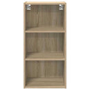 vidaXL Függő szekrény tárolóval Sonoma tölgy 40 x 29,5 x 80 cm Faanyag