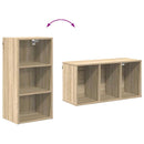 vidaXL Függő szekrény tárolóval Sonoma tölgy 40 x 29,5 x 80 cm Faanyag