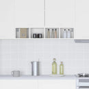 vidaXL Függő szekrény tárolóval Riga Fehér 20 x 29,5 x 100 cm Faanyag