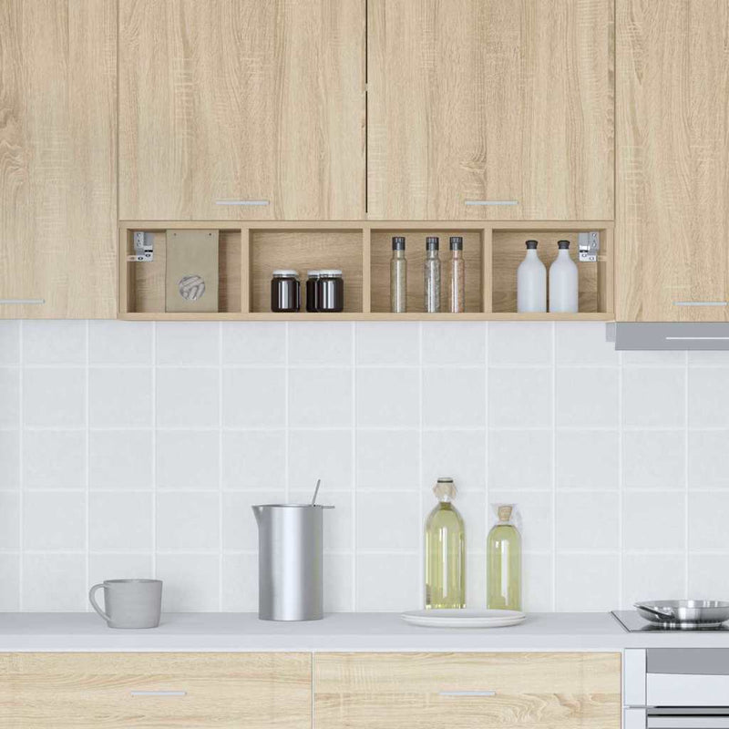 vidaXL Függő szekrény Riga Sonoma tölgy 20 x 29,5 x 100 cm Faanyag