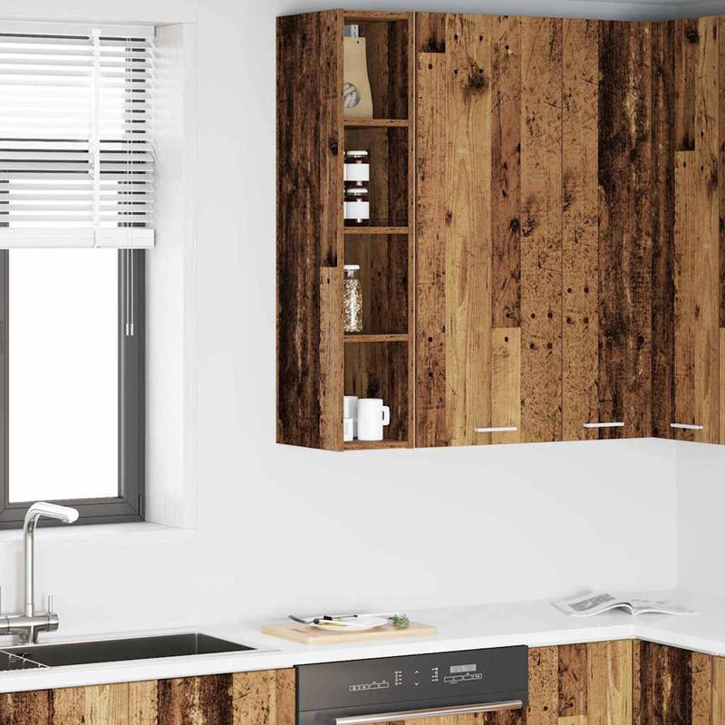 vidaXL Függő szekrény Riga Öreg fa 20 x 29,5 x 100 cm Faanyag