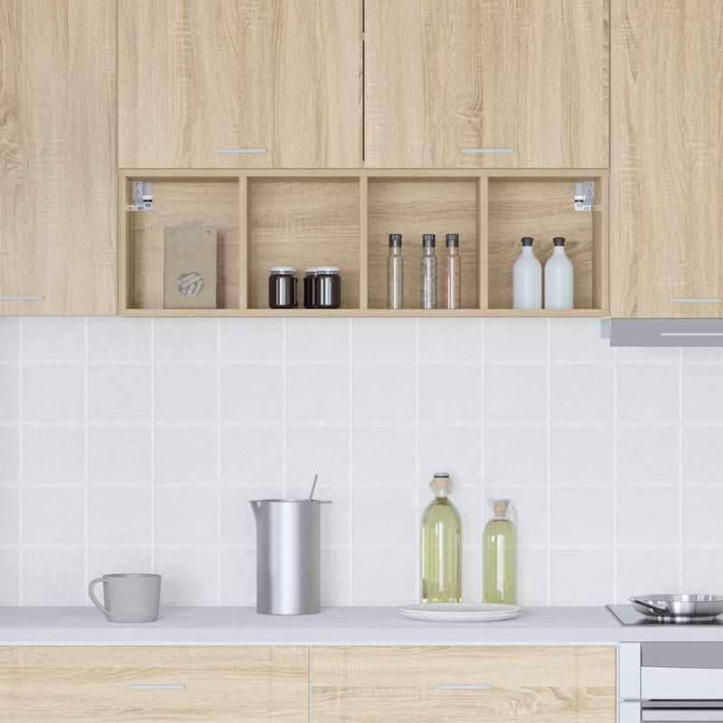 vidaXL Függő szekrény Riga Sonoma tölgy 30 x 29,5 x 100 cm Faanyag