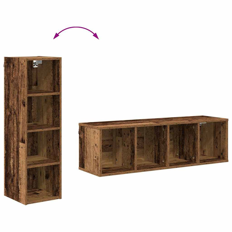 vidaXL Függő szekrény Riga Öreg fa 30 x 29,5 x 100 cm Faanyag