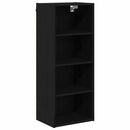 vidaXL Függő szekrény Fekete tölgy 40 x 29,5 x 100 cm Faanyag
