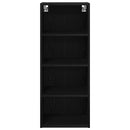 vidaXL Függő szekrény Riga Fekete tölgy 40 x 29,5 x 100 cm Faanyag