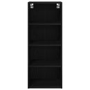 vidaXL Függő szekrény Fekete tölgy 40 x 29,5 x 100 cm Faanyag