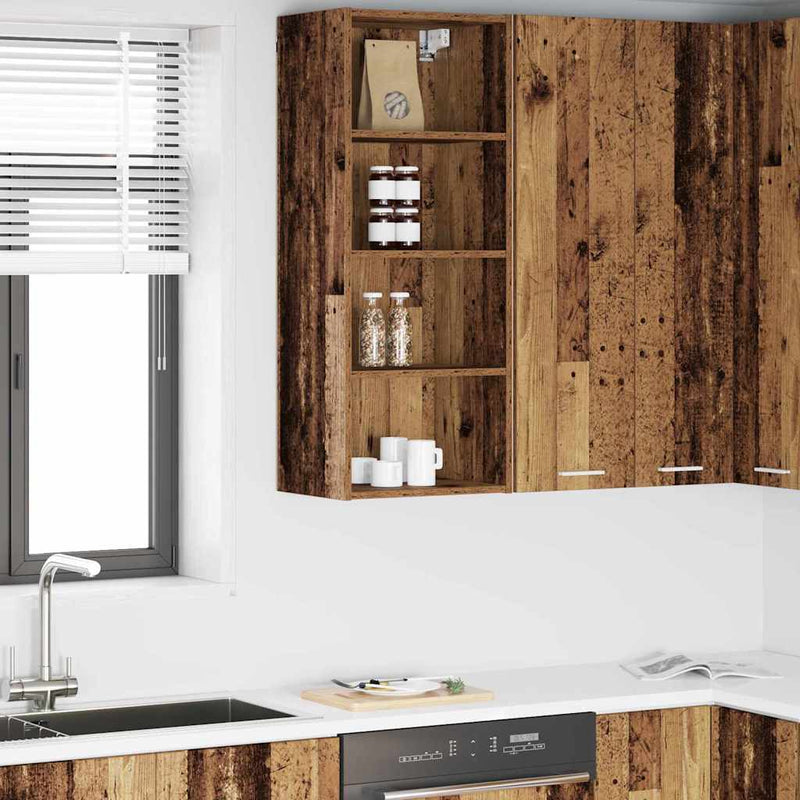 vidaXL Függő szekrény Riga Öreg fa 40 x 29,5 x 100 cm Faanyag