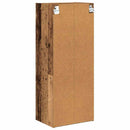 vidaXL Függő szekrény tárolóval Öreg fa 40 x 29,5 x 100 cm Faanyag