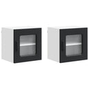 vidaXL Mosogatógép panel Kalmar 2 pcs Fekete 40 x 31 x 40 cm Faanyag
