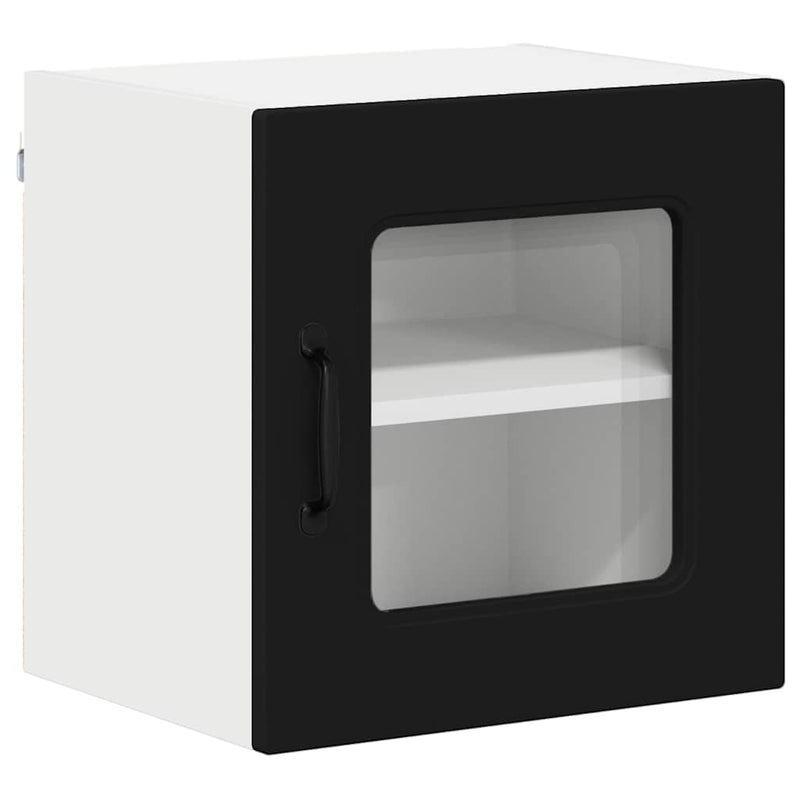 vidaXL Fali konyhaszekrény 2 pcs Fekete 40 x 31 x 40 cm Faanyag