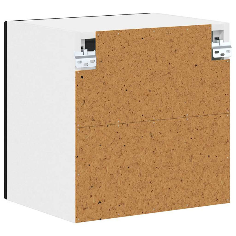 vidaXL Fali konyhaszekrény 2 pcs Fekete 40 x 31 x 40 cm Faanyag