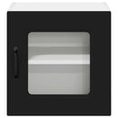 vidaXL Fali konyhaszekrény 2 pcs Fekete 40 x 31 x 40 cm Faanyag