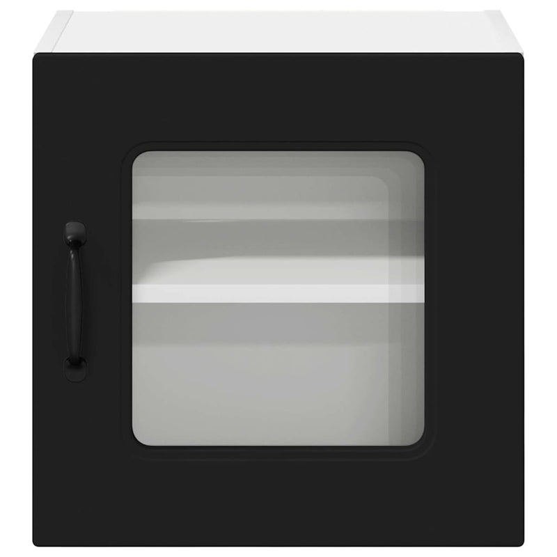 vidaXL Fali konyhaszekrény 2 pcs Fekete 40 x 31 x 40 cm Faanyag