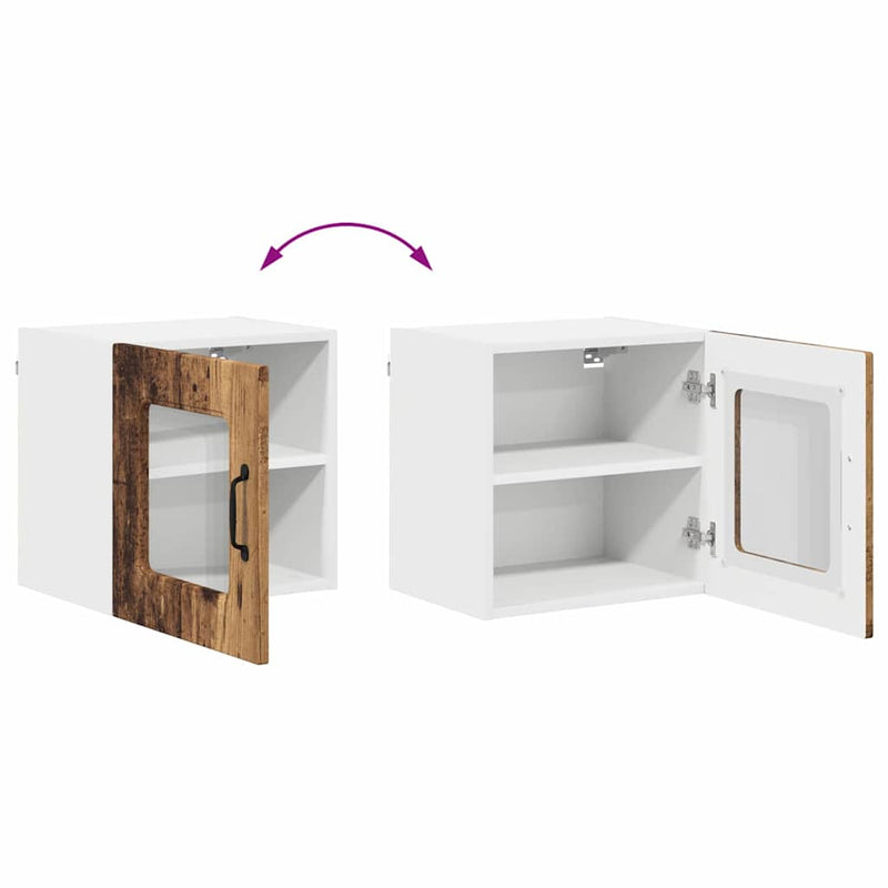 vidaXL Fali konyhaszekrény polcokkal Öreg fa 40 x 31 x 40 cm Faanyag