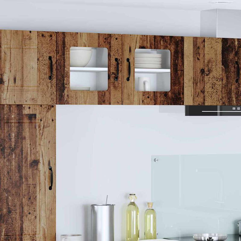 vidaXL Fali konyhaszekrény 2 pcs Öreg fa 40 x 31 x 40 cm Faanyag