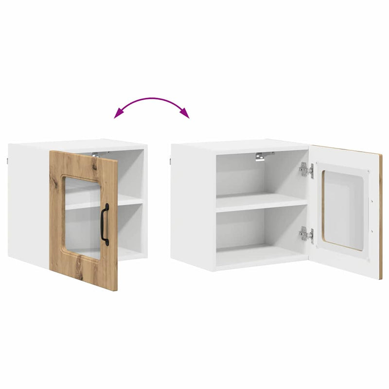 vidaXL Fali konyhaszekrény Artisan tölgy 40 x 31 x 40 cm Faanyag