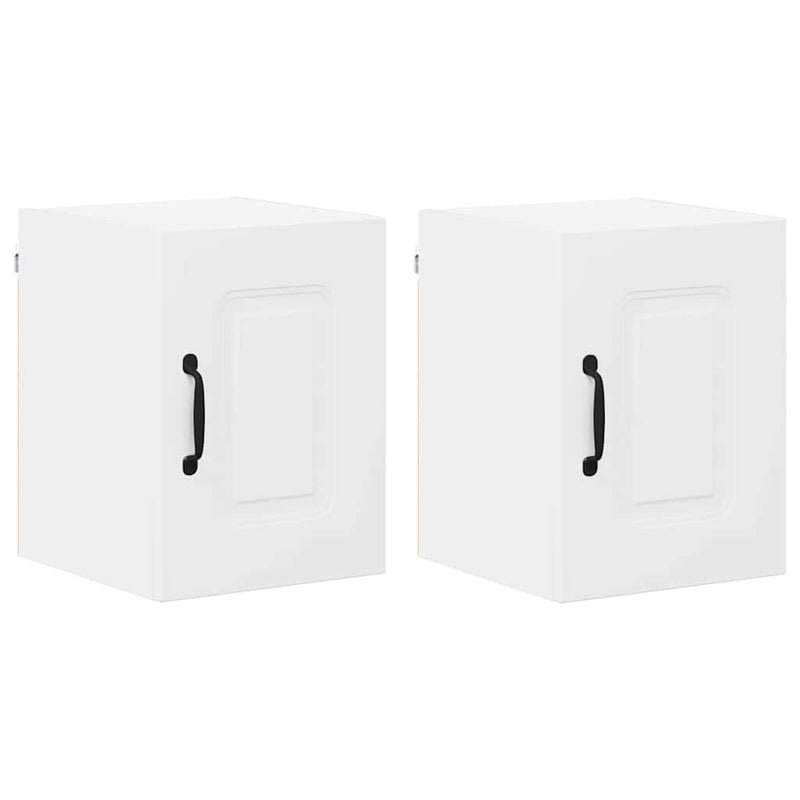 vidaXL Fali konyhaszekrény ajtóval 2 pcs Fehér 30 x 31 x 40 cm Faanyag