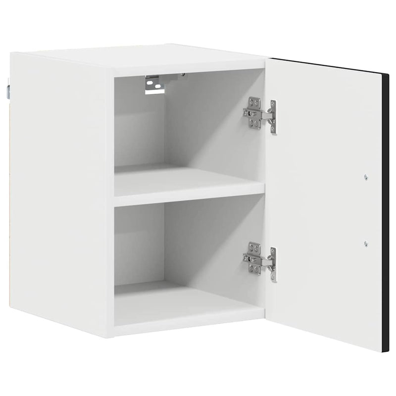 vidaXL Fali konyhaszekrény polcokkal Fekete 30 x 31 x 40 cm Faanyag