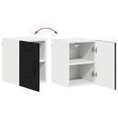 vidaXL Fali konyhaszekrény polcokkal Fekete 30 x 31 x 40 cm Faanyag
