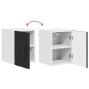 vidaXL Mosogatógép panel Kalmar Fekete 30 x 31 x 40 cm Faanyag