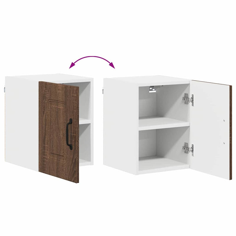 vidaXL Fali konyhaszekrény ajtóval Barna Tölgy 30 x 31 x 40 cm Faanyag