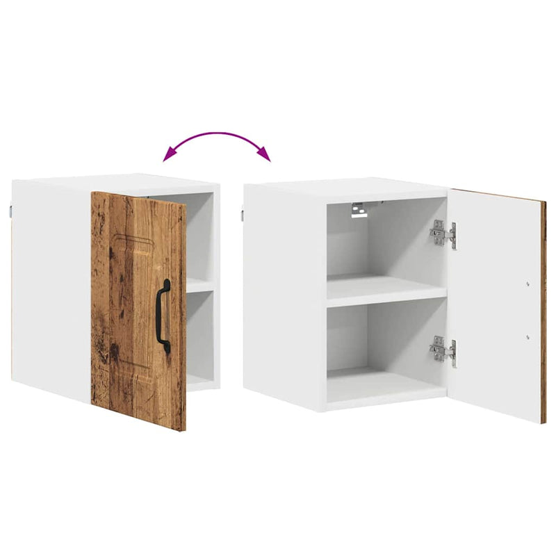 vidaXL Fali konyhaszekrény polcokkal Öreg fa 30 x 31 x 40 cm Faanyag