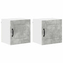 vidaXL Fali konyhaszekrény 2 pcs Beton Szürke 40 x 31 x 40 cm Faanyag