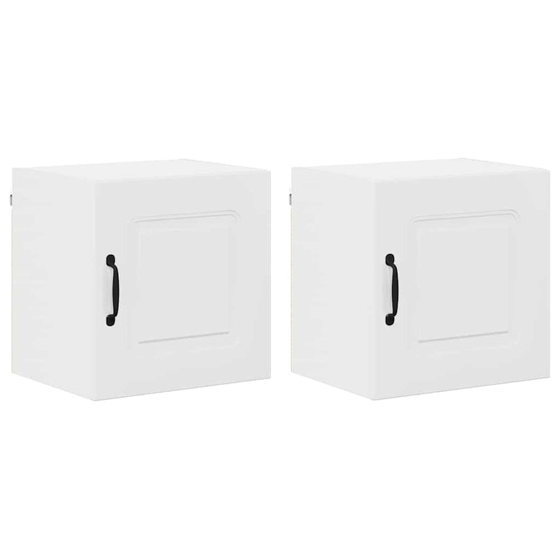 vidaXL Fali konyhaszekrény 2 pcs Magas Fényű Fehér 40 x 31 x 40 cm