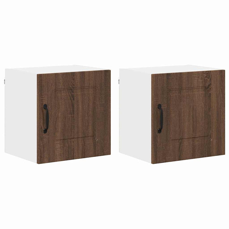 vidaXL Fali konyhaszekrény 2 pcs Barna Tölgy 40 x 31 x 40 cm Faanyag