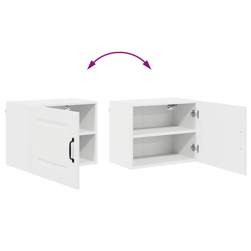 vidaXL Fali konyhaszekrény polcokkal Fehér 50 x 31 x 40 cm Faanyag