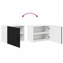 vidaXL Fali konyhaszekrény polcokkal Fekete 50 x 31 x 40 cm Faanyag