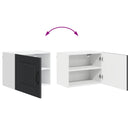 vidaXL Mosogatógép panel Kalmar Fekete 50 x 31 x 40 cm Faanyag