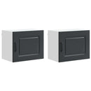 vidaXL Mosogatógép panel Kalmar 2 pcs Fekete 50 x 31 x 40 cm Faanyag