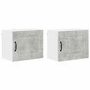vidaXL Fali konyhaszekrény 2 pcs Beton Szürke 50 x 31 x 40 cm Faanyag