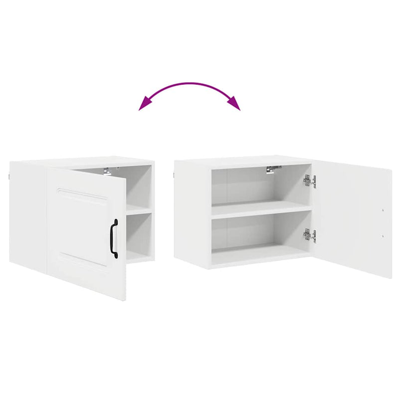 vidaXL Fali konyhaszekrény Magas Fényű Fehér 50 x 31 x 40 cm Faanyag