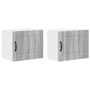 vidaXL Fali konyhaszekrény 2 pcs Szürke Sonoma 50 x 31 x 40 cm Faanyag