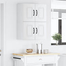 vidaXL Mosogatógép panel Kalmar 2 pcs Fehér 60 x 31 x 40 cm Faanyag