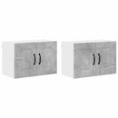 vidaXL Fali konyhaszekrény 2 pcs Beton Szürke 60 x 31 x 40 cm Faanyag