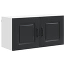 vidaXL Mosogatógép panel Kalmar Fekete 80 x 31 x 40 cm Szerelt Fa