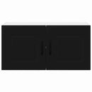 vidaXL Fali konyhaszekrény polcokkal Fekete 80 x 31 x 40 cm Faanyag