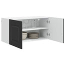 vidaXL Mosogatógép panel Kalmar Fekete 80 x 31 x 40 cm Szerelt Fa