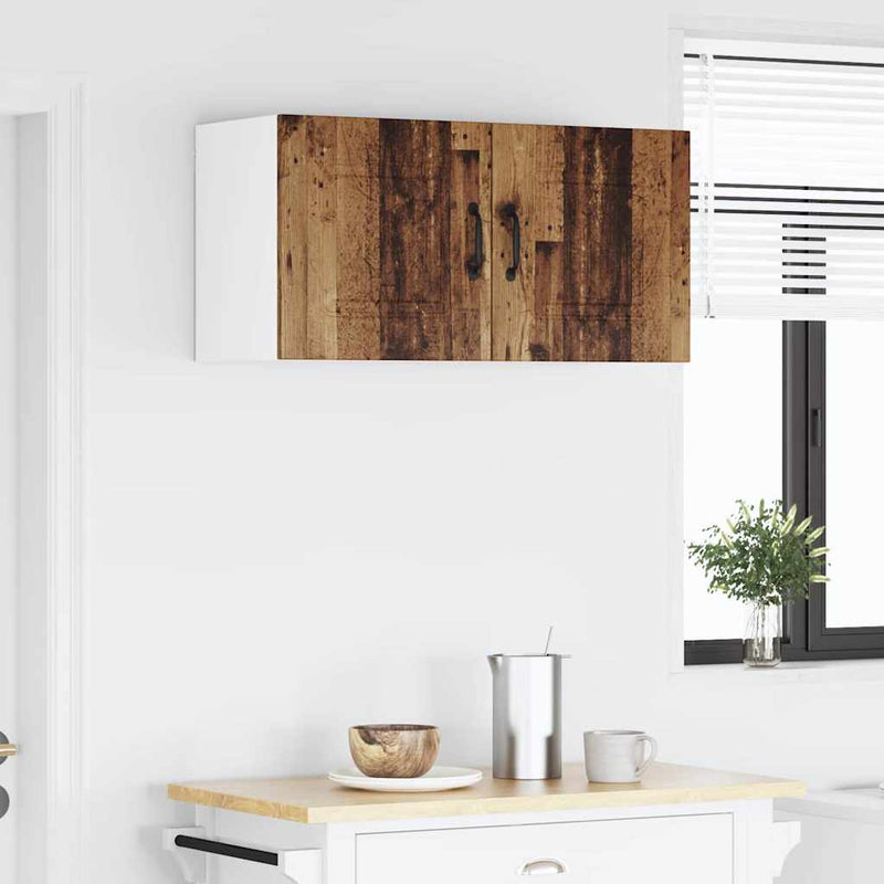 vidaXL Fali konyhaszekrény polcokkal Öreg fa 80 x 31 x 40 cm Faanyag