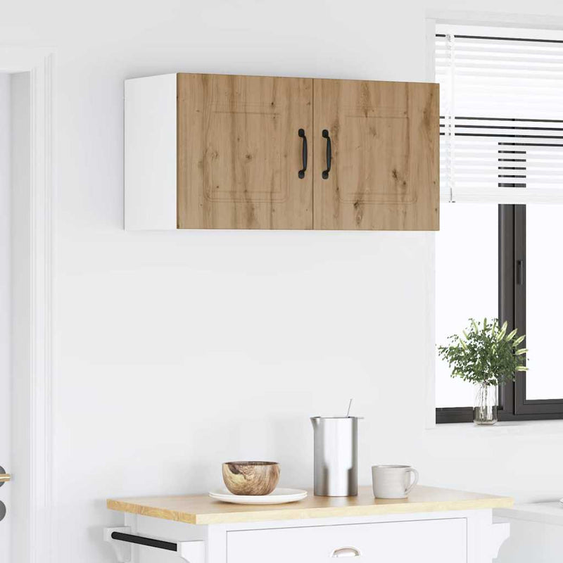 vidaXL Fali konyhaszekrény Artisan tölgy 80 x 31 x 40 cm Faanyag
