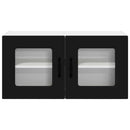 vidaXL Fali konyhaszekrény polcokkal Fekete 80 x 31 x 40 cm Faanyag