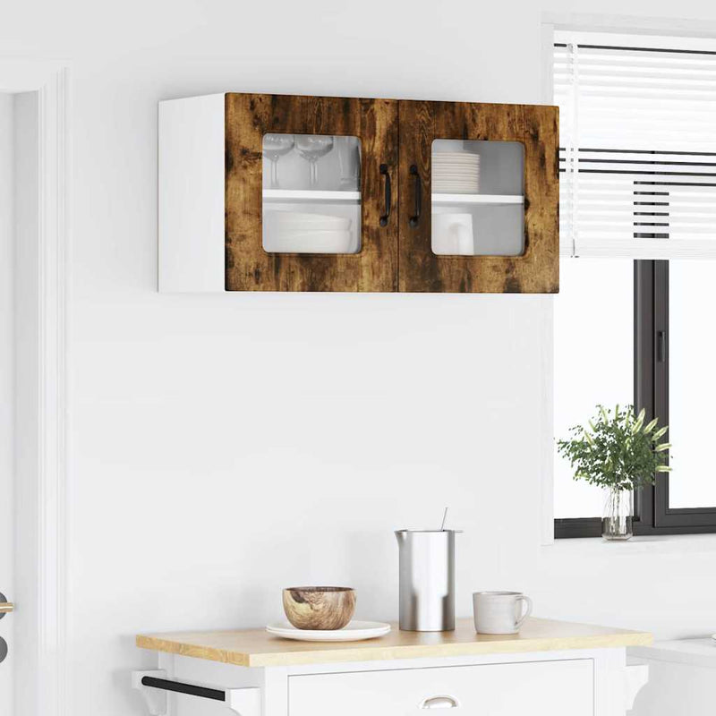 vidaXL Fali konyhaszekrény Füstölt tölgy 80 x 31 x 40 cm Faanyag