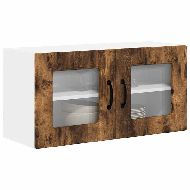 vidaXL Fali konyhaszekrény Füstölt tölgy 80 x 31 x 40 cm Faanyag