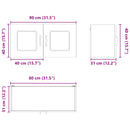 vidaXL Mosogatógép panel Kalmar Öreg fa 80 x 31 x 40 cm Faanyag