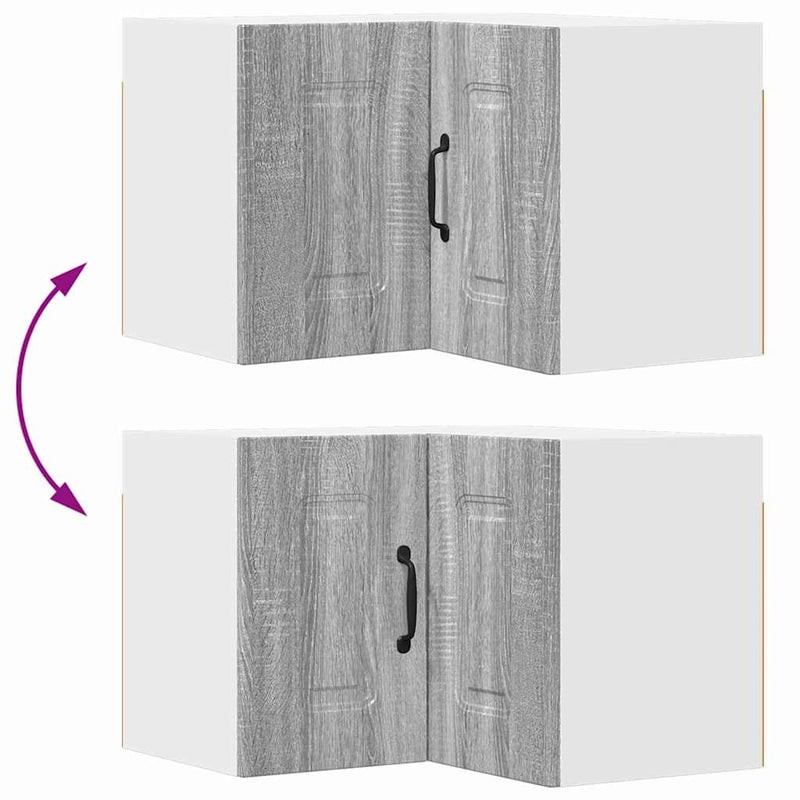 vidaXL Fali konyhaszekrény Szürke Sonoma 57 x 57 x 40 cm Faanyag
